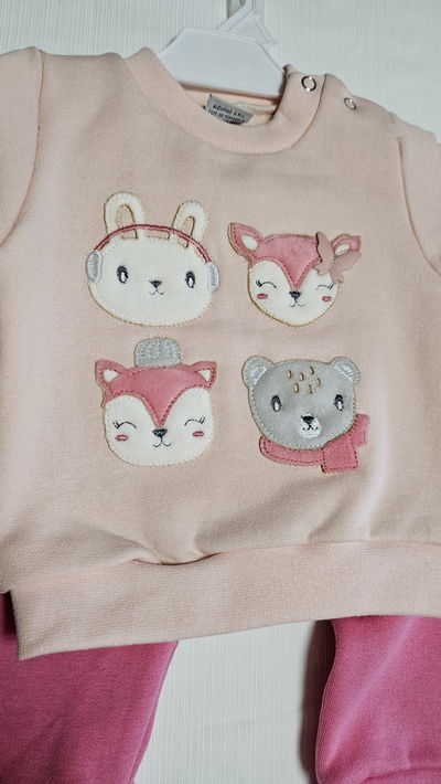 Conjunto frizado animalitos rosa