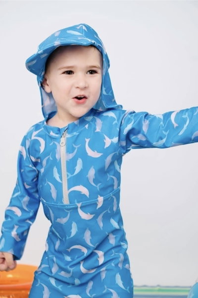 Enterito UV Delfines + Gorro