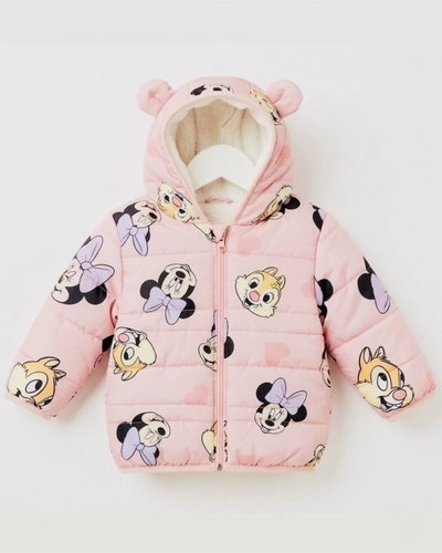 Campera Minnie Ardilla Corderito Rosa