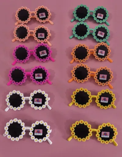 Lentes redondos margaritas