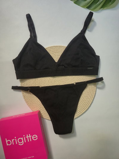 Conjunto de morley Negro - Brigitte