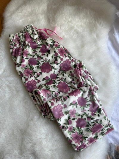 Pantalón plush - Flores Lila.