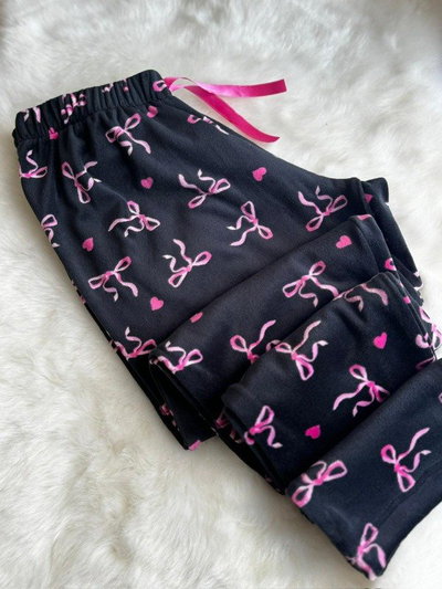 Pantalón plush - Moño Negro.