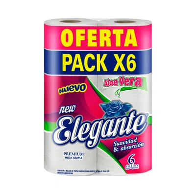 PAPEL HIGIENICO ELEGANTE 6 X 30