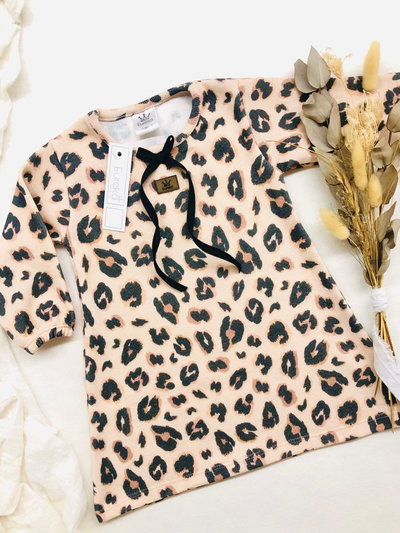 VESTIDO ANIMAL PRINT ROSA