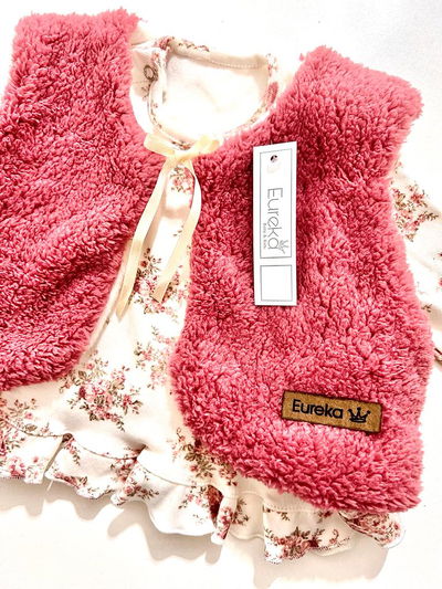 CHALECO CORDERITO ROSA VIEJO