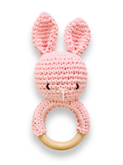 JUEGO DE CONEJITOS ROSA 32 CM Y 21 CM.