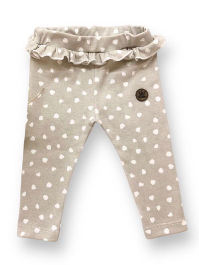CALZA BEIGE VOLADO CINTURA