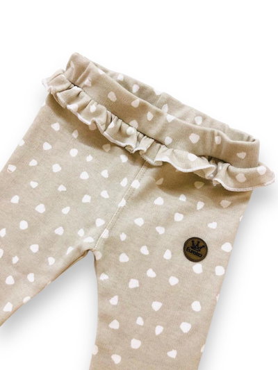 CALZA BEIGE VOLADO CINTURA