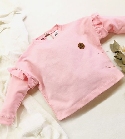 BUZO ROSA BEBE EN RUSTICO 