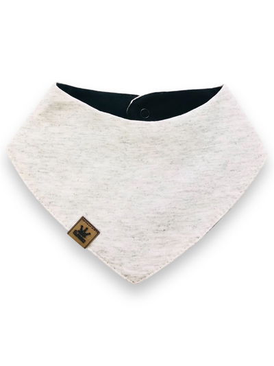 BANDANA COMBINADA NEGRO Y GRIS CLARO