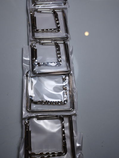 Aros doble cuadrado labrado