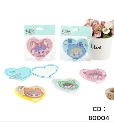 Espejo mini corazon c/ peine 