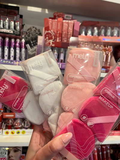 Set de 3 esponjas aplicador de maquillaje 