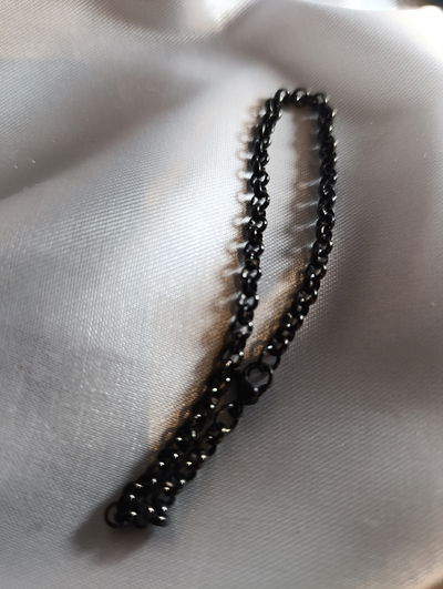 Pulsera acero quirúrgico negra