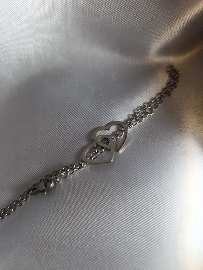 Pulsera doble corazon 