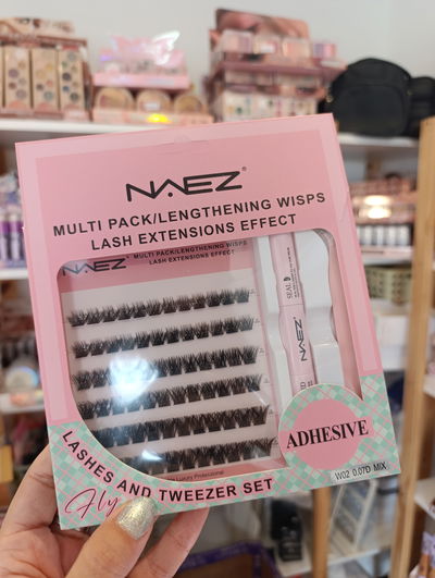 kit de extensiones de pestañas postizas de la marca NAEZ.