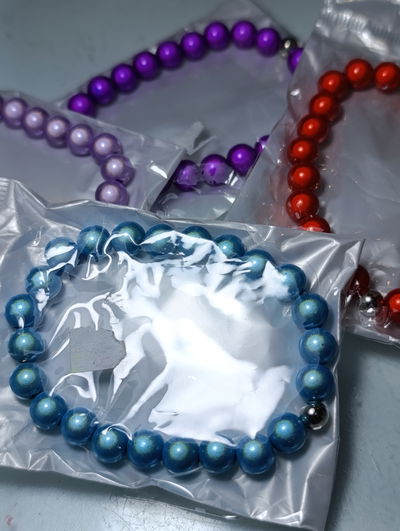 Pulsera perla irisdicente #1