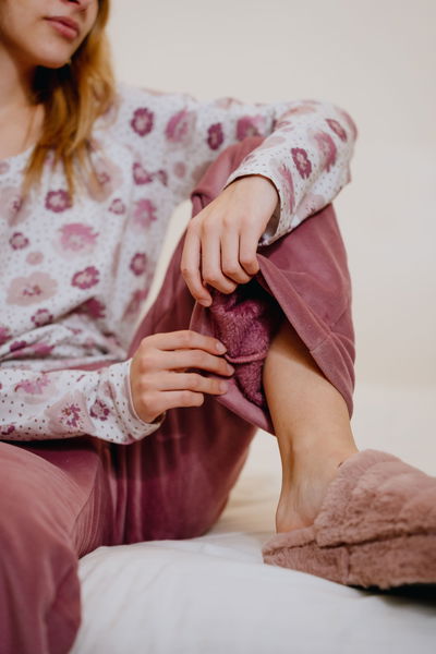 Pantalón Comfy Plush con Piel Magenta