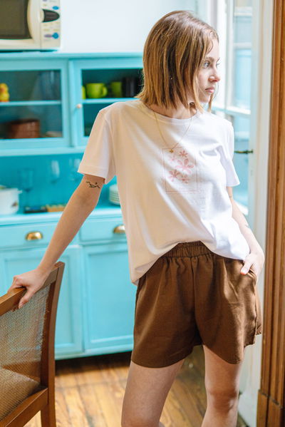 Short Lino Chocolate