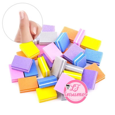 PACK X10 MINI LIMA SPONGE único color gris o amarillo
