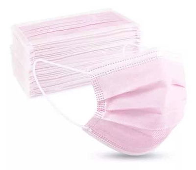 Barbijo tricapa color rosa