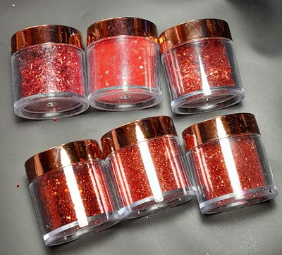 Pote Mediano Glitter Rojo x unidad (1pcs)