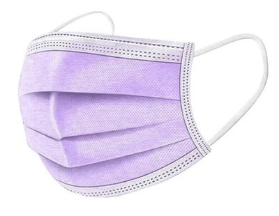 Barbijos descartables lila pack x10