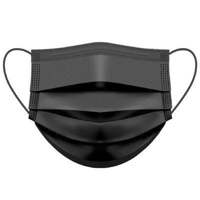 Barbijos descartables negros pack x10