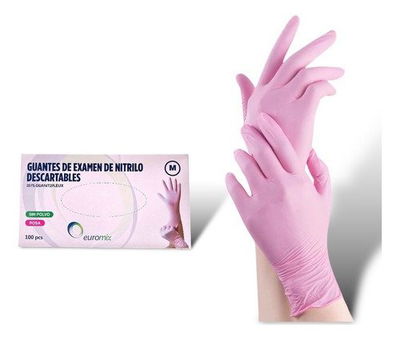 Caja Guantes Nitrilo Rosa TALLE "XS"