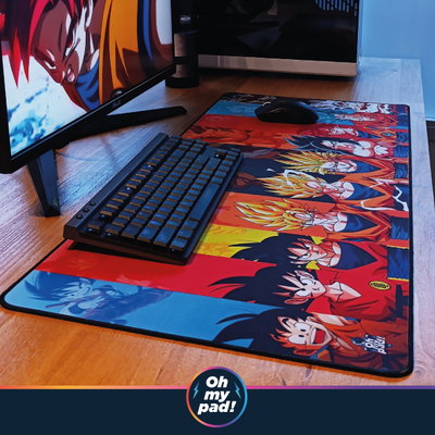Goku´s Transformations - Mousepad XL 90x40
