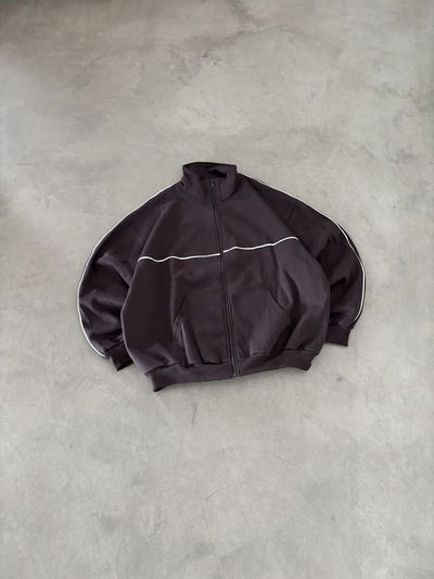 Zip Hoodie Retro Chocolate
