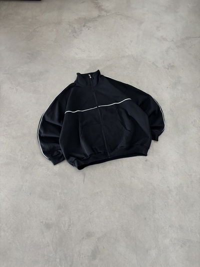 Zip Hoodie Retro Black
