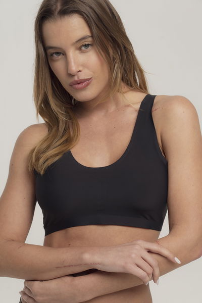 Corpiño top invisible con gancho segunda piel Negro (BA171)