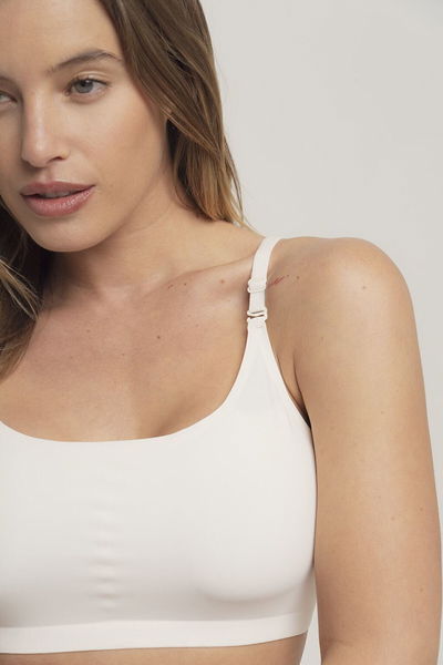 Corpiño sin aro con gancho segunda piel Blanco (BA105)