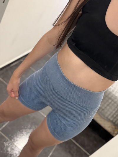 Calza Corta Bershka (Con Frunce) Azul