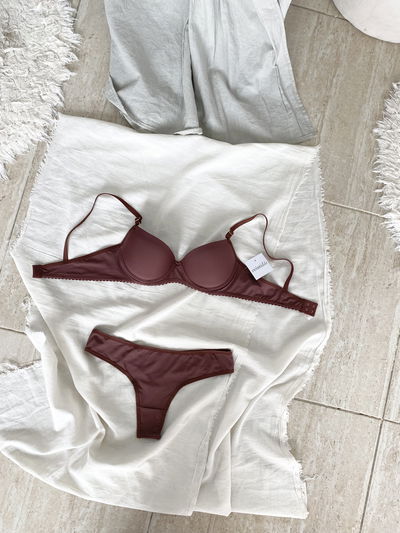 Conjunto Chocolate Tasa Soft Microfibra #1002