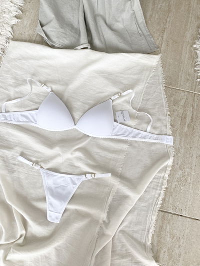 Conjunto Blanco Tasa Soft Algodón Sin Aro #1007