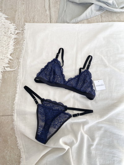 Conjunto Mili Puntilla Sin Armado Azul