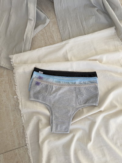 Pack x3 Culotte Vedetina Aletas Puntilla (B)