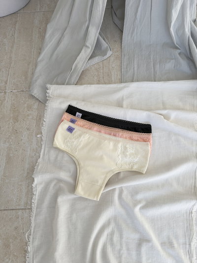 Pack x3 Culotte Vedetina Aletas Puntilla (D)