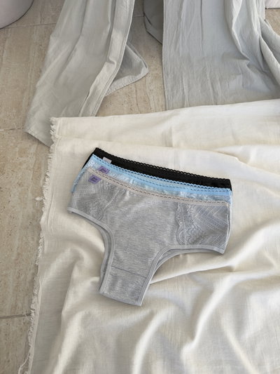 Pack x3 Culotte Vedetina Aletas Puntilla (B)
