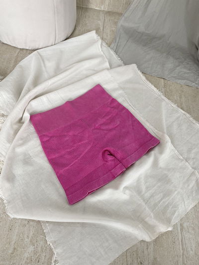 Calza Corta Seamless Push Up Fucsia