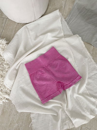 Calza Corta Seamless Push Up Fucsia