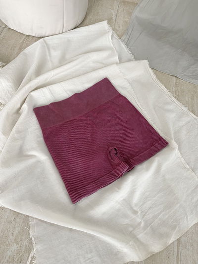 Calza Corta Seamless Push Up Bordo