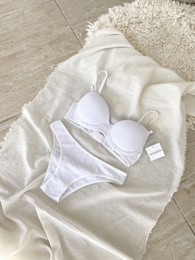 Conjunto Maia Tasa Soft de Algodón y Lycra con Vedetina Blanco 