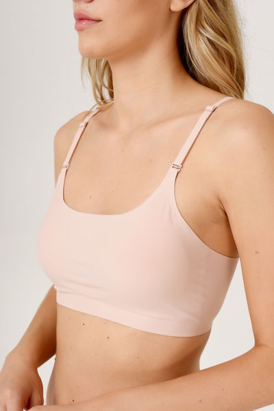 Corpiño Sin Aro con gancho super soft Nude