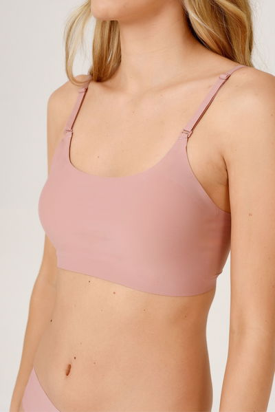 Corpiño Sin Aro con gancho super soft Rosa