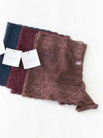 CULOTTE de PUNTILLA por Unidad (CHOCOLATE - AZUL - BORDO)