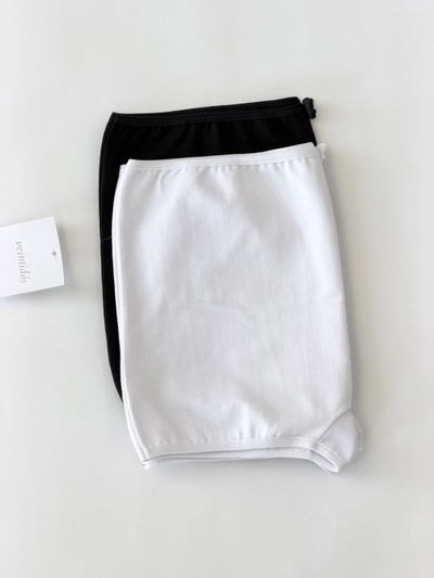 Boxer Mujer Tiro Alto Blanco y Negro POR UNIDAD